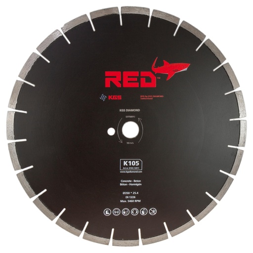 [KGS19583] RED K105 Tafel Diamantzaag ø350x25,4