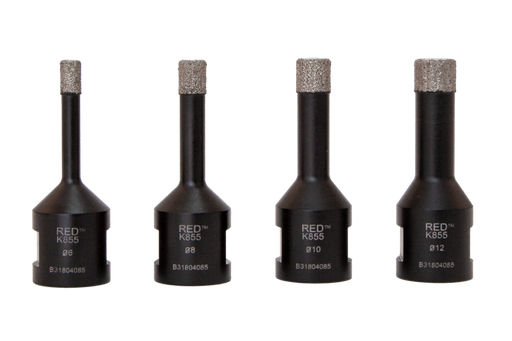 [KGS31354] RED Set Tegelboren K855 ø6-8-10-12 Wax M14