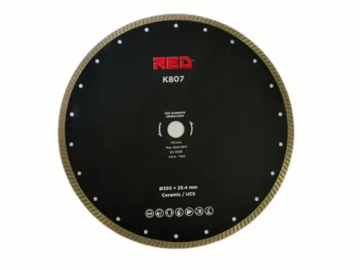 [KGS71812] RED K807 Ø350x25.4 Keramiek (DOORSLIJPER)