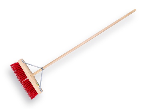 [KMS1550425] Wegenbouwbezem SOLIDE PPN 45 cm, ronde kap met IKAPE steel 150 x 2,8 cm en brede stokhouder. FSC 100%