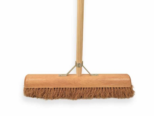 [KMS1550555] Zaalveger SOLIDE kokos 50 cm, ronde kap, met IKAPE steel 150 x 2,8 cm en stokhouder