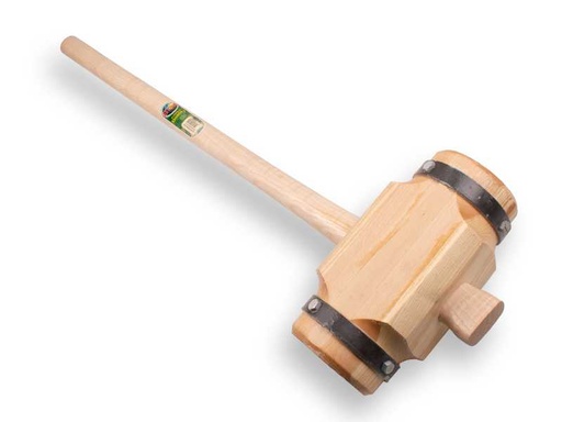 [KMS650800] Sleg, rond model, kop 12x14x28cm met ovale steel 100 cm