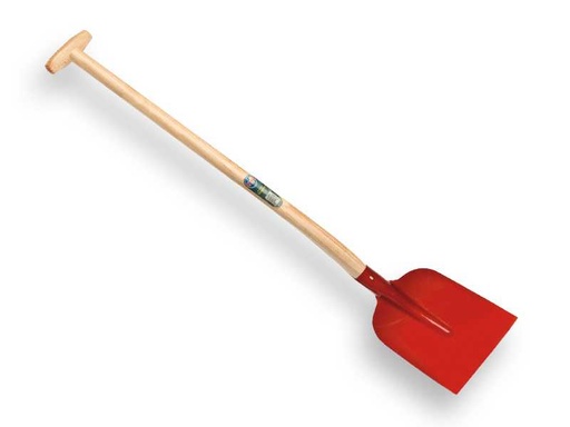 [KMS780966] Betonschop ATLAS 1/2 0 rood, extra gehard, met ATLAS schopsteel 110 cm gebogen