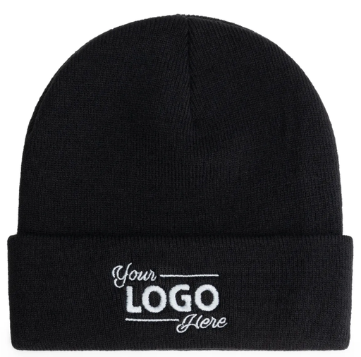 Gebreide muts met eigen logo