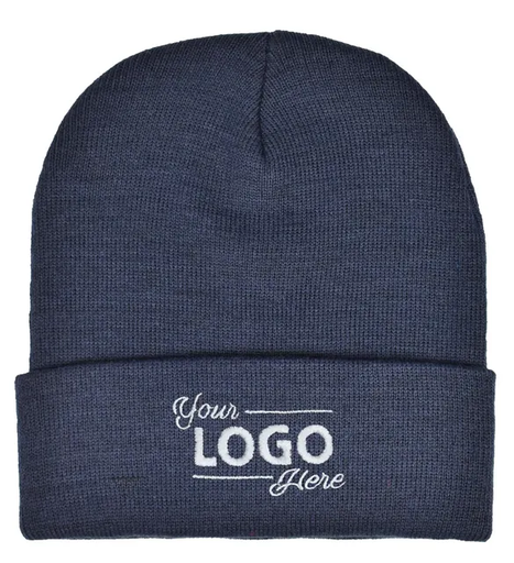 Gebreide 100% RPEF muts met eigen logo