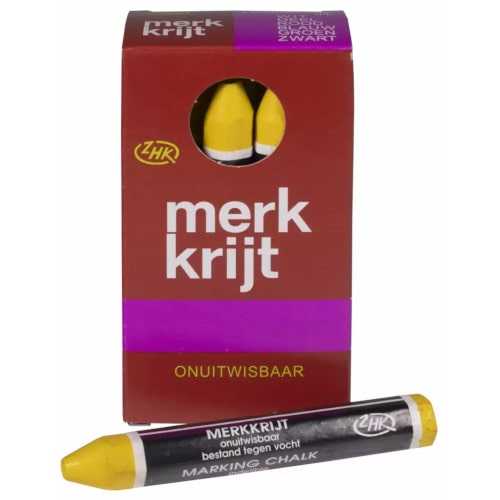 [OWMGEEL] Krijt zeskant geel ZHK