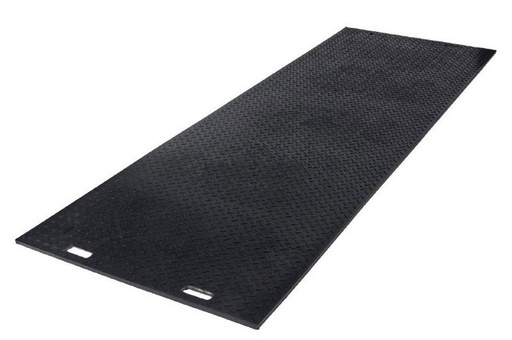 Kunststof rijplaat 3000x1000x18mm v.v. 4 handgrepen en eenzijdig antislip