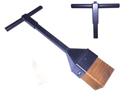 [WIT0511] Stamper hout met schokabsorberende handgreep lengte 870mm