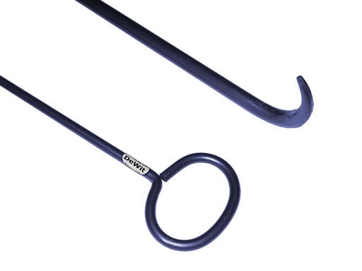 [WIT0914] Putdekselhaak 750 x 16mm met krul