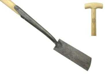 [WIT2054] Zwanehals bandschep 100mm met lip essen steel 750mm