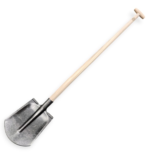 [WIT23088] Schep Drents 000 ¾ gebogen paspen met steel 110 cm Essen steel