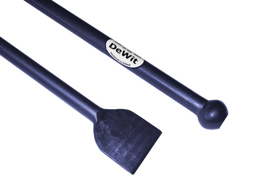 [WIT7070] Stootijzer 1200 x 28mm brede bek (90x100mm) en knop