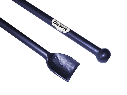[WIT7072] Stootijzer 1200 x 28mm ronde bek en knop