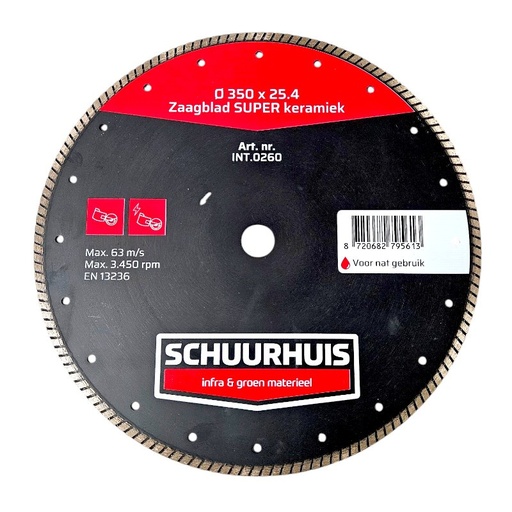 Keramiek zaagblad voor doorslijper / bandenzaag