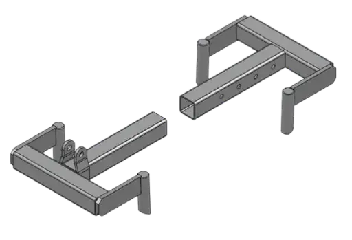 [REL1400590] Set dubbele armen tbv grastegelklem