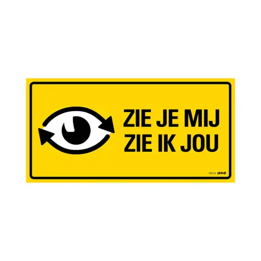 [P320-15] Dode hoek sticker ''Zie je mij Zie ik jou''